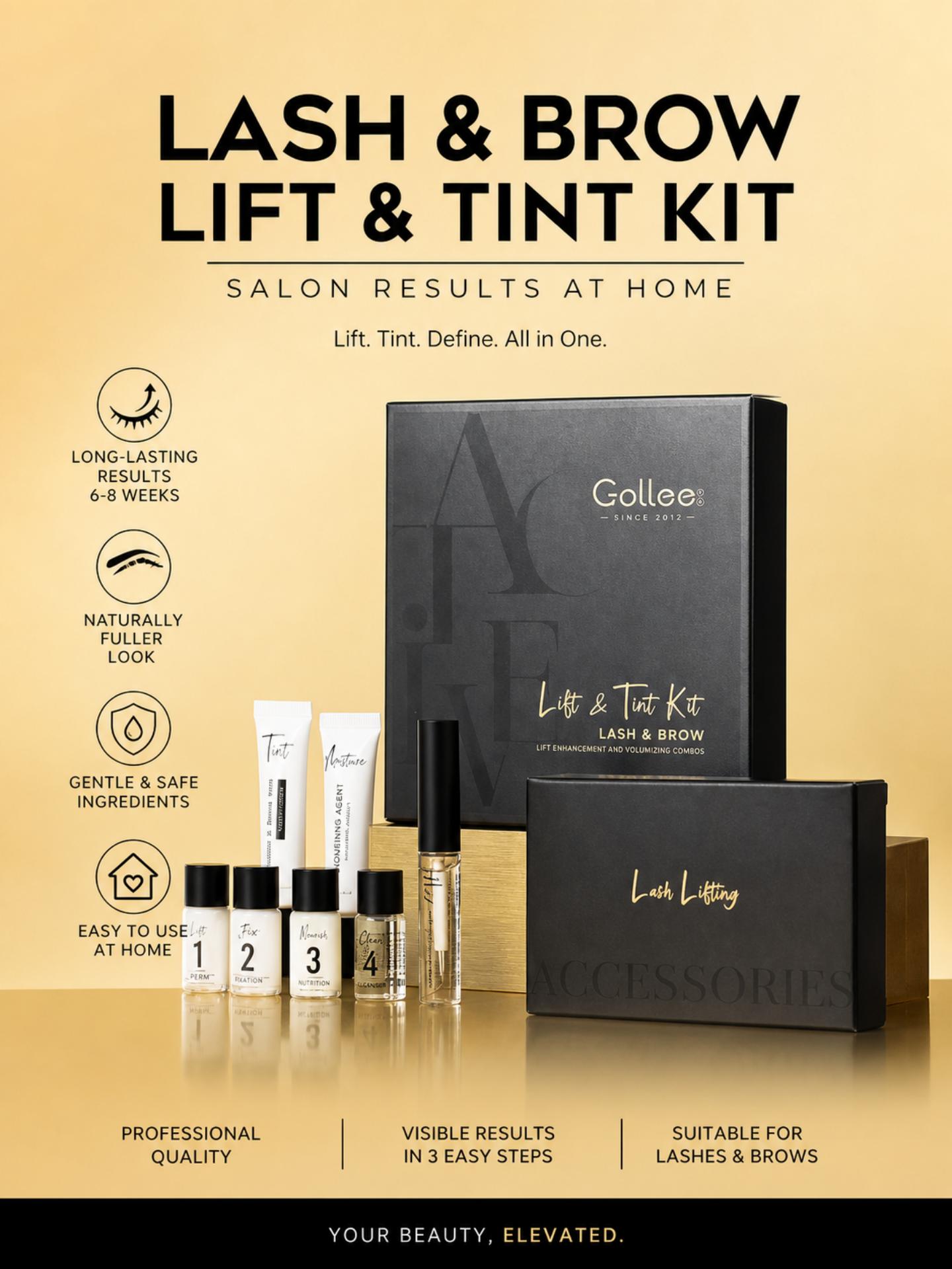 Brow Lamination Kit - GOLLEE Lash Lift Color Kit Brow