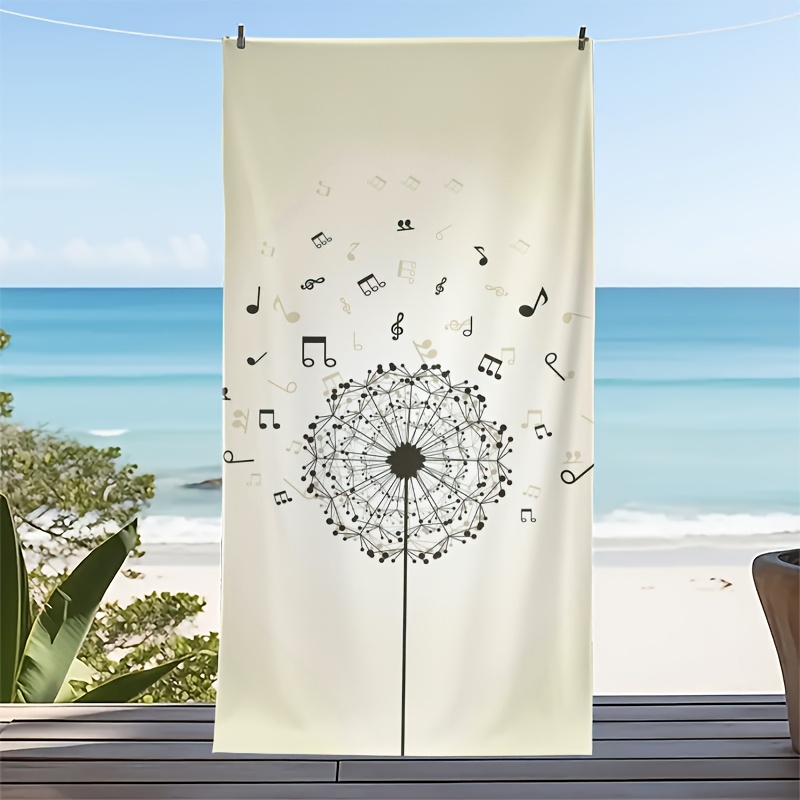 Spa Wellness Retreat - Dreamy Note Floating Pattern Bath Sheet