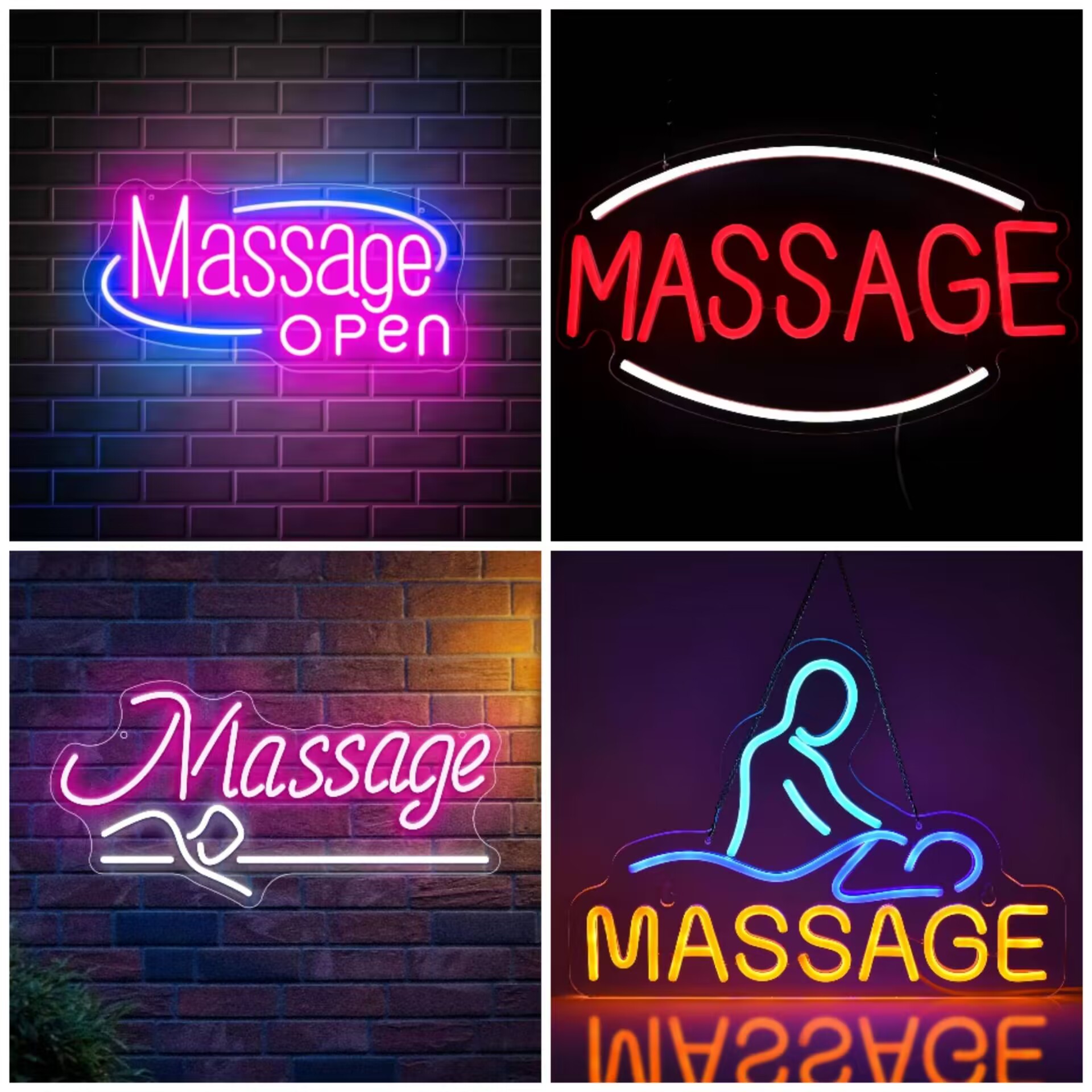 Massage Spa Open LED Neon Sign - Wellness Spa And Salon 评论和价格