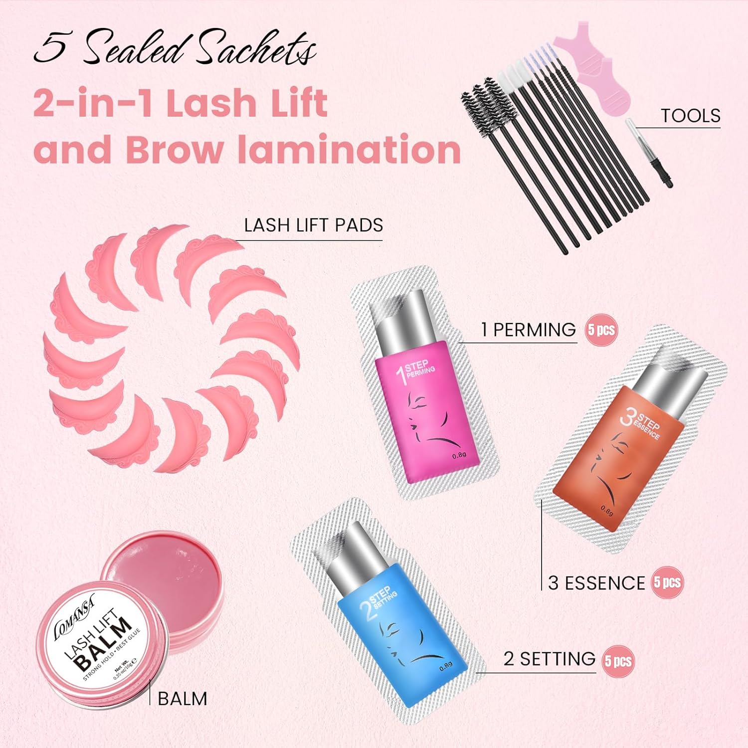 Lomansa Lash Lift Kit Eyelash  - Brow Lamination Kit 评论和价格