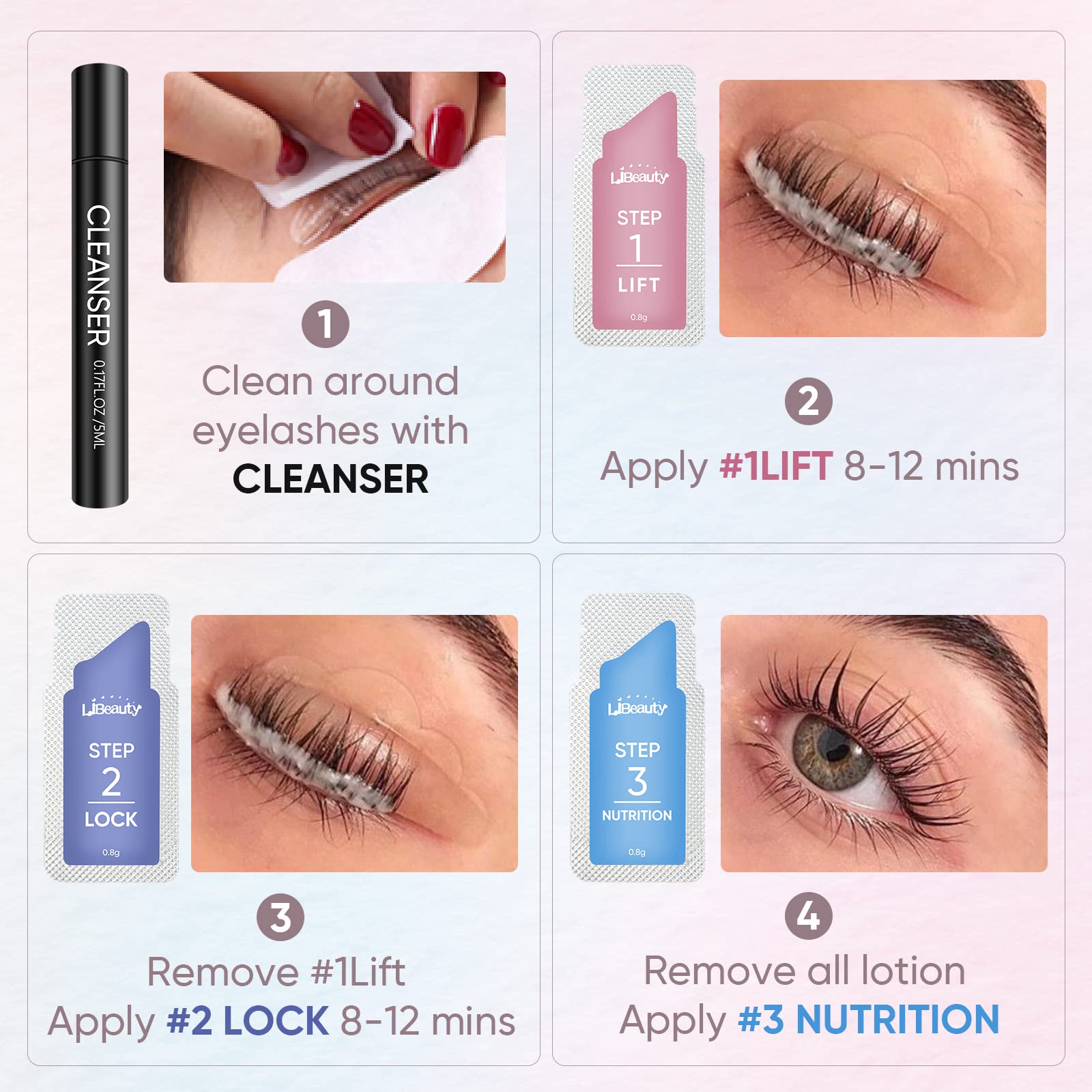 Libeauty 20 Pieces/Lot 10-12 M - Brow Lamination Kit 评论和价格