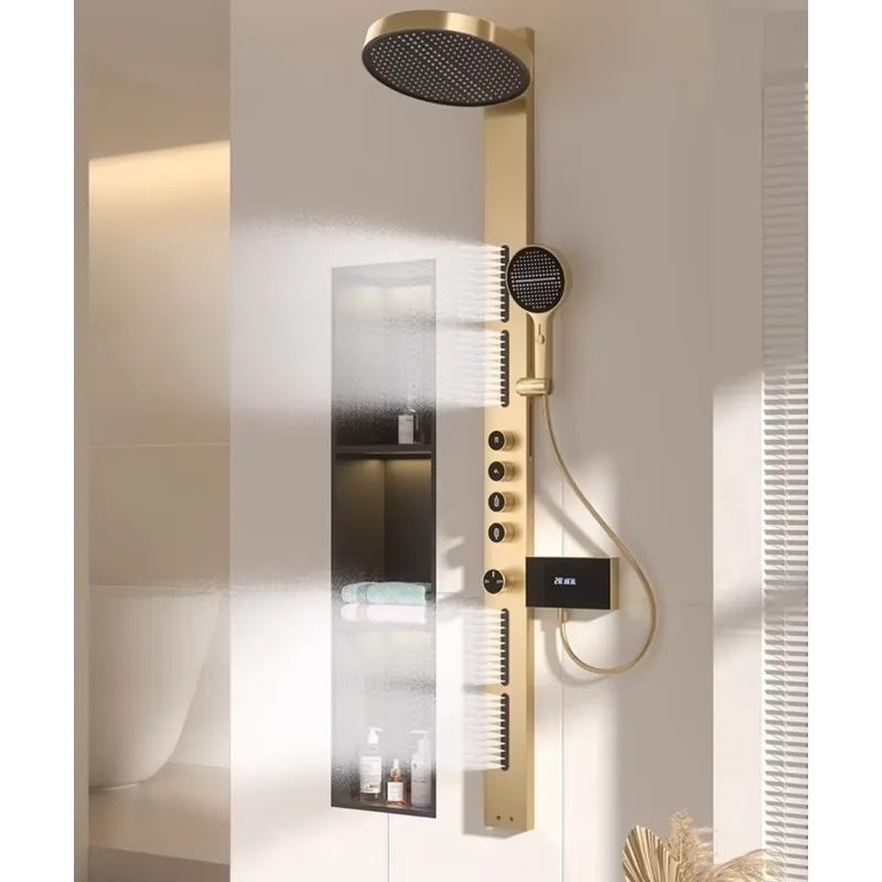 Brass Rainfall Shower Panel Se - Spa & Wellness Retreat 评论和价格